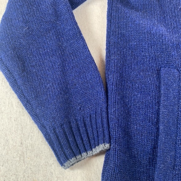 Irelandseye Dublin 100% Wool Blue Full Zip Cardigan - Picture 4 of 4